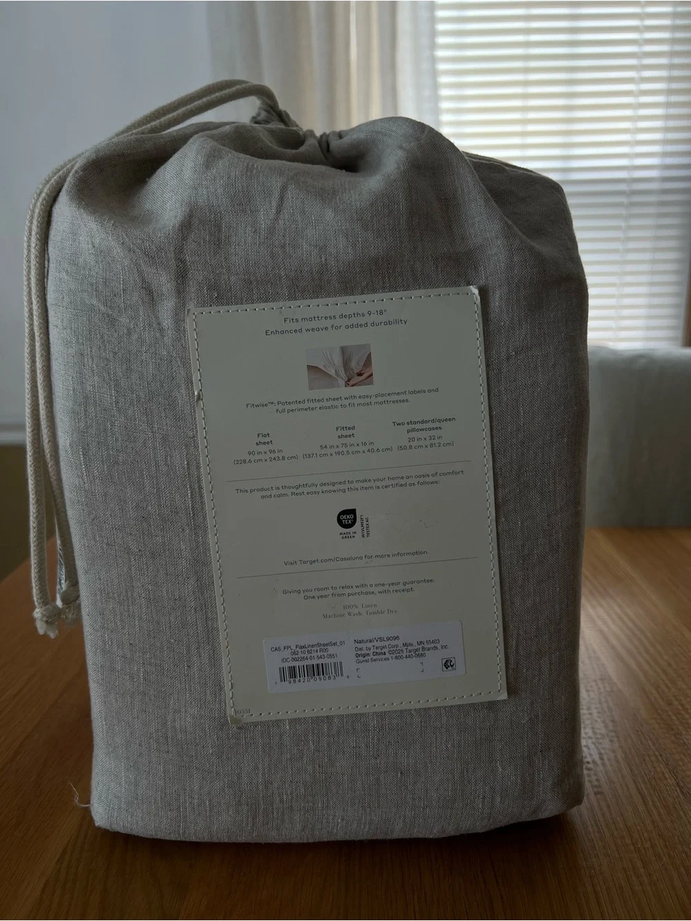 CASALUNA FULL Linen Sheet Set - Natural